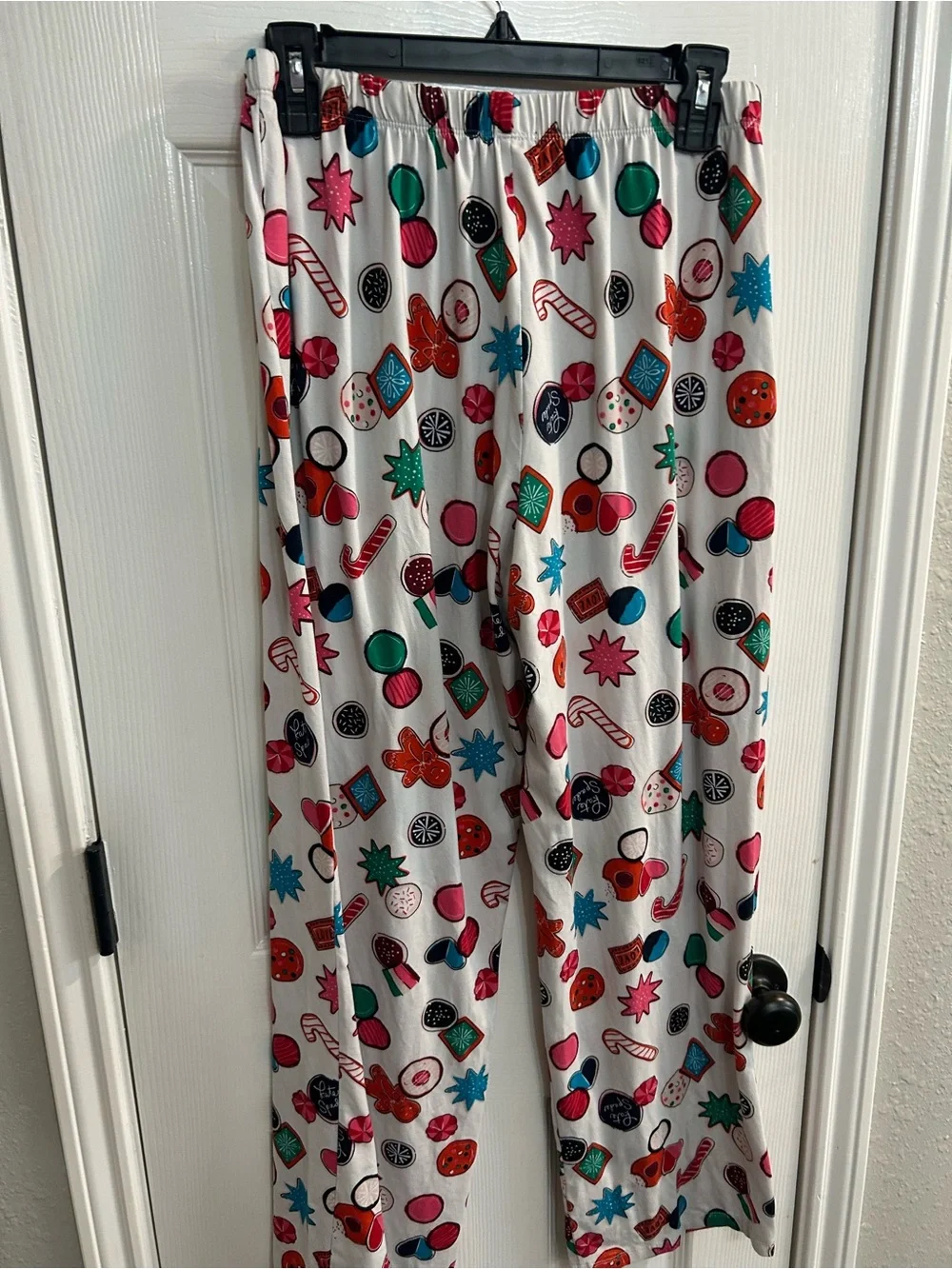 Kate Spade Women's Christmas Pajama Pants size large cookies candy canes etc